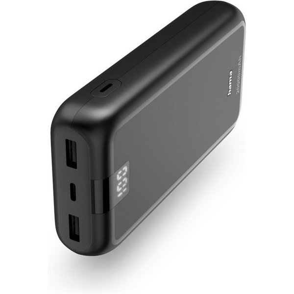 Hama Powerbank, 20000 mAh, 3 Ausgänge: 1x USB-C, 2x USB-A Powerbank 20000 mAh