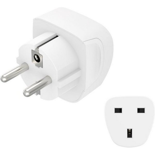 Hama Reiseadapter Typ G, 3-polig, für Geräte aus England und UK Reiseadapter Typ EF (Konturenstecker)