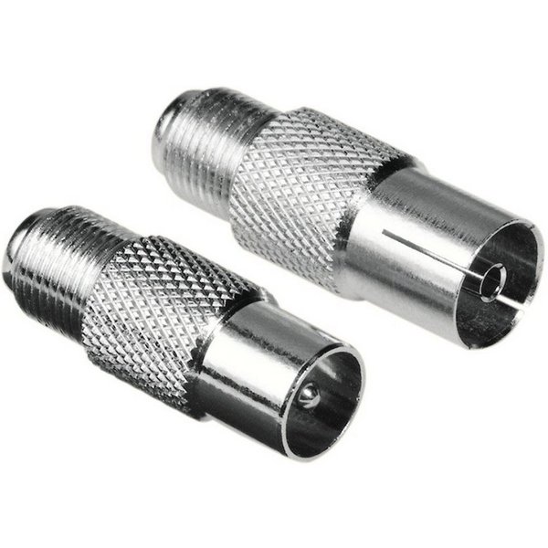 Hama SAT-Adapter-Set, F-Kupplung - Koax-Stecker, F-Kupplung - Koax-Kupplung SAT-Kabel