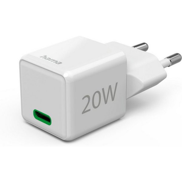 Hama Schnellladegerät (USB-C, PD/QC, extraklein 2,9 x 2,75 x 2,75 cm, 20 W) Schnelllade-Gerät (1-tlg)