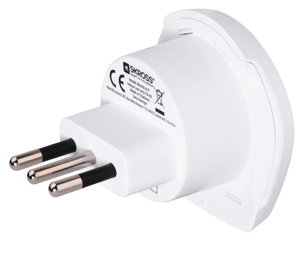 Hama SKROSS Reise-Stecker Strom-Adapter Reiseadapter, Welt Europa DE UK US > Italien ITA Chile CHL – Bild 2 von 3