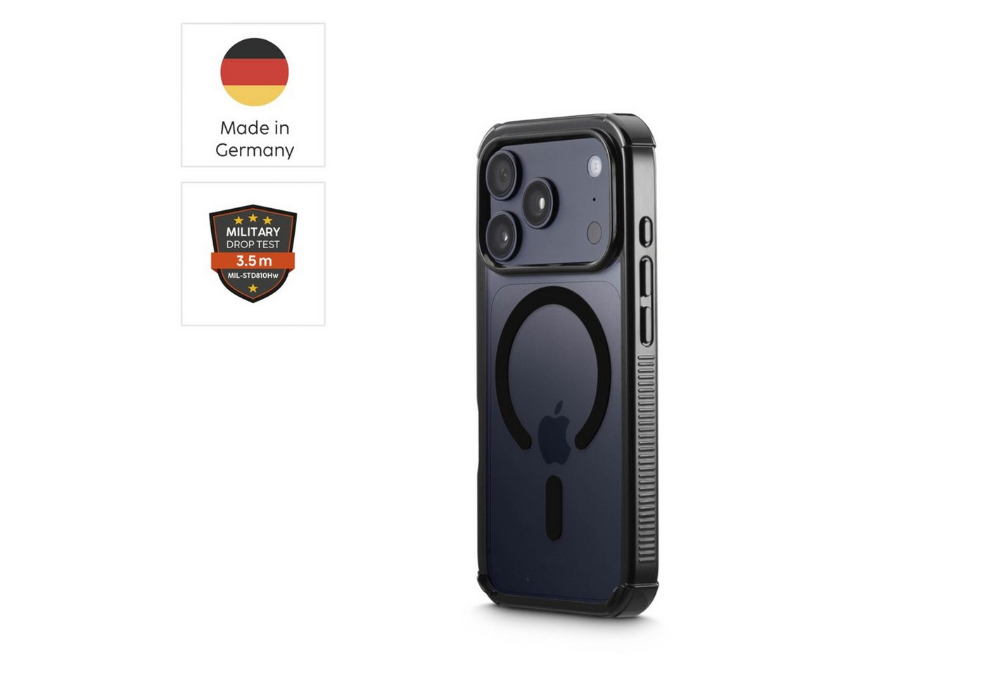 Hama Smartphone-Hülle Extreme Protect, Apple iPhone 17 Pro, Schwarz – Bild 2 von 5