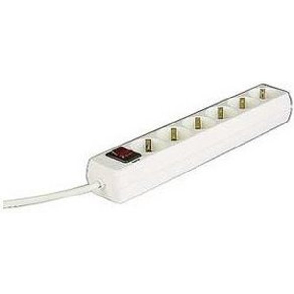 Hama Steckdosenleiste 6-fach, mit Schalter, 1,4 m, Weiß (00030384) Steckdosenleiste