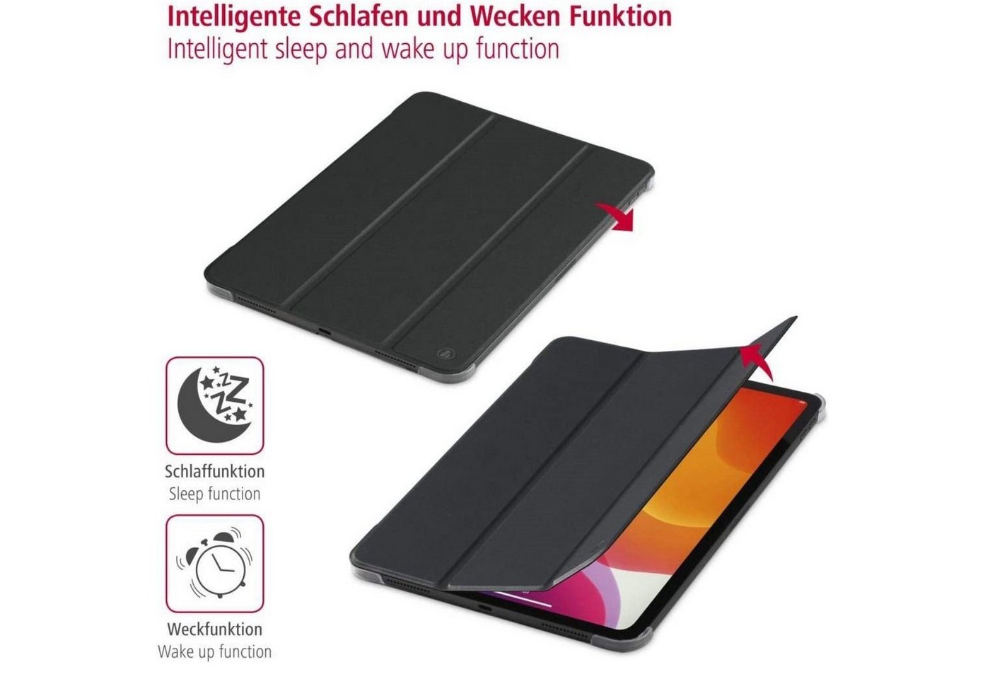 Hama Tablet-Hülle Smart Case Fold Clear Tasche Cover Hülle Schwarz, für Apple iPad Pro 11" 2020 2. Generation 2021 3. Gen. 2022 4. Gen. – Bild 2 von 5