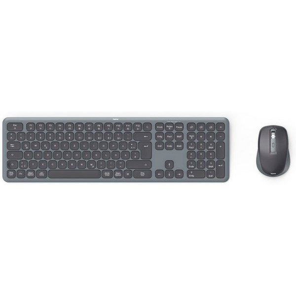 Hama Tastatur und Maus kabellos (Multi Device 2,4GHz, 2x Bluetooth, QWERTZ) Tastatur- und Maus-Set