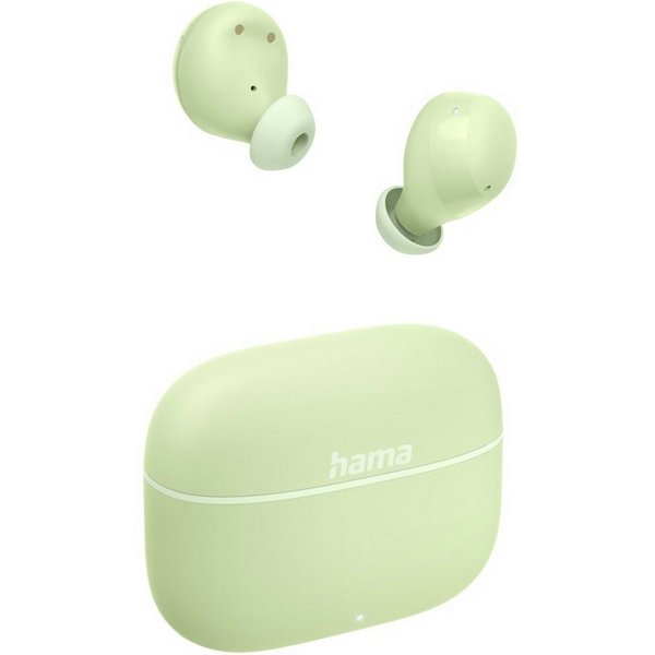 Hama True Wireless Kopfhörer In Ear, Ladecase, bis 20h Akku, Bass Boost wireless In-Ear-Kopfhörer (Sprachsteuerung, True Wireless, kompatibel mit Siri, Google A