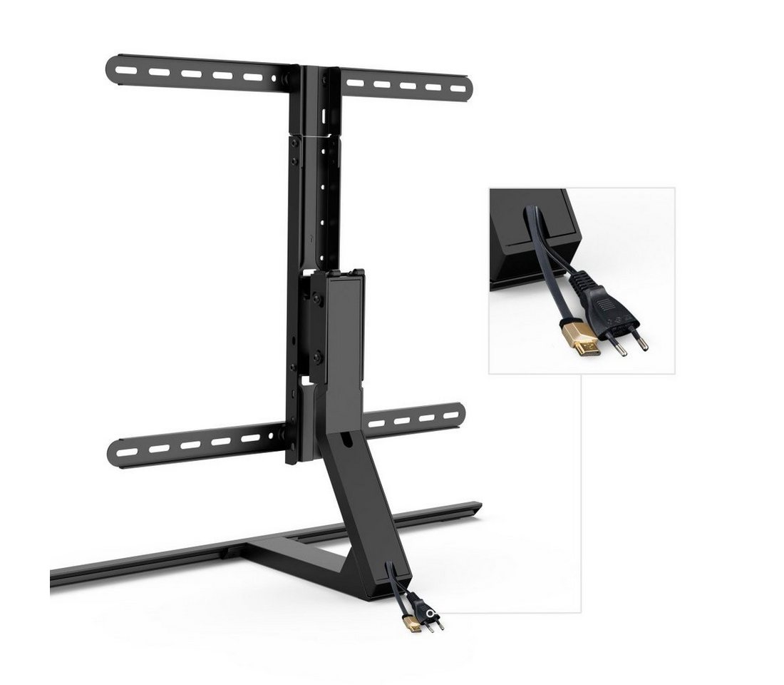 Hama TV-Standfuß TV Standfuß, schwenkbar, neigbar, höhenverstellbar, 165 cm, 65 Zoll, (bis 65 Zoll, TV Ständer, 40 Kg, Metall, Schwarz) – Bild 2 von 5