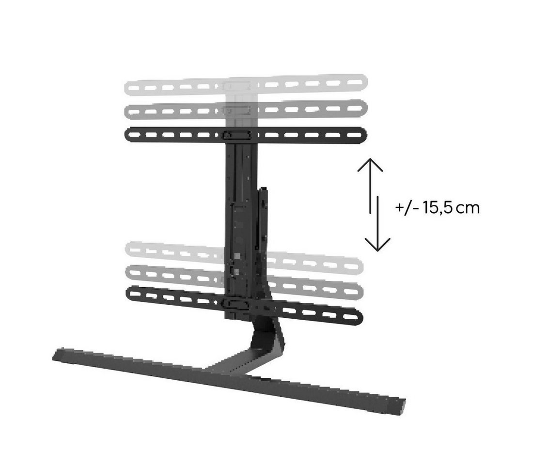 Hama TV-Standfuß TV Standfuß, schwenkbar, neigbar, höhenverstellbar, 165 cm, 65 Zoll, (bis 65 Zoll, TV Ständer, 40 Kg, Metall, Schwarz) – Bild 3 von 5