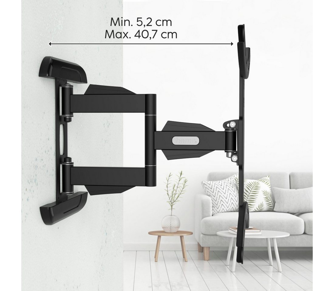 Hama TV-Wandhalterung Halterung, schwenkbar, neigbar, ausziehbar von 81 - 165 (32" - 65), (bis 65 Zoll, max. 35 kg) – Bild 3 von 5
