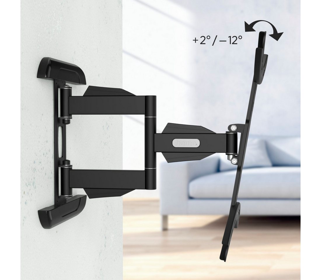 Hama TV-Wandhalterung Halterung, schwenkbar, neigbar, ausziehbar von 81 - 165 (32" - 65), (bis 65 Zoll, max. 35 kg) – Bild 4 von 5