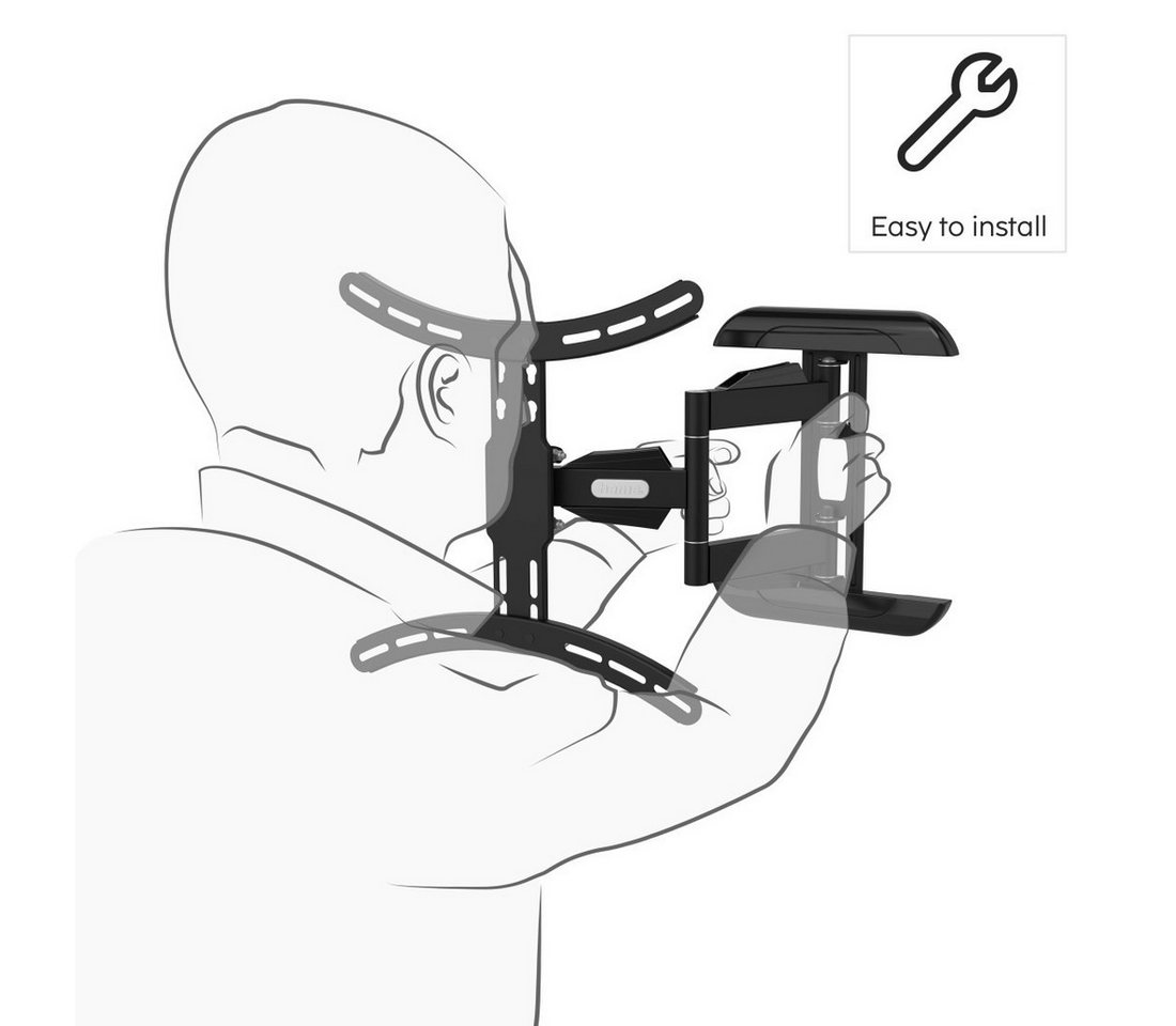 Hama TV-Wandhalterung Halterung, schwenkbar, neigbar, ausziehbar von 81 - 165 (32" - 65), (bis 65 Zoll, max. 35 kg) – Bild 5 von 5
