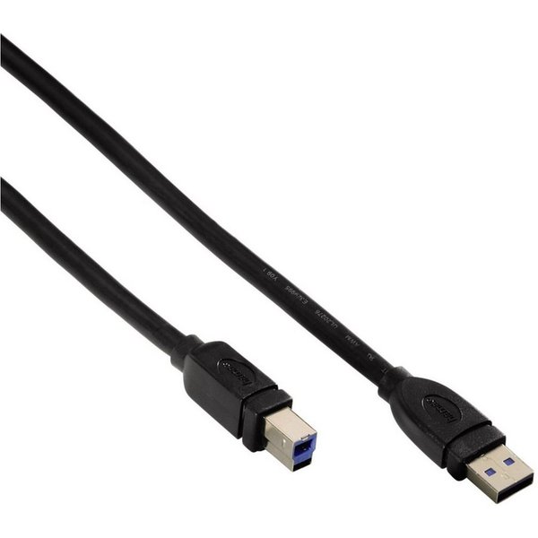 Hama USB 3.0 USB-Kabel High-Speed USB-A USB-B Stecker USB-Kabel, USB 3.0 Typ A,USB 3.0 Typ B, Keine (180 cm), USB 3.0 Anschluss-Kabel, Daten-Kabel für PC Laptop