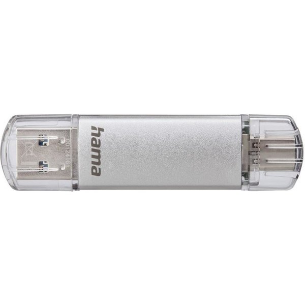 Hama USB-Stick 64GB, dualer Anschluss, 40MB/s, robustes USB-Stick
