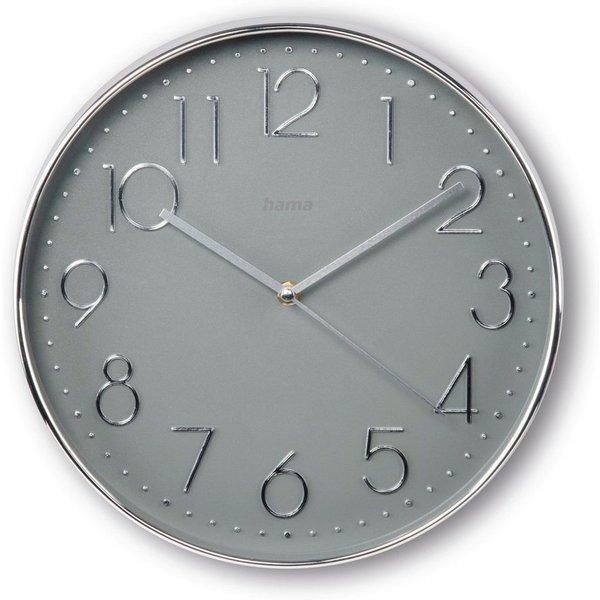 Hama Wanduhr Wanduhr "Korsika", Ø 30 cm, ohne Ticken (geräuscharm)