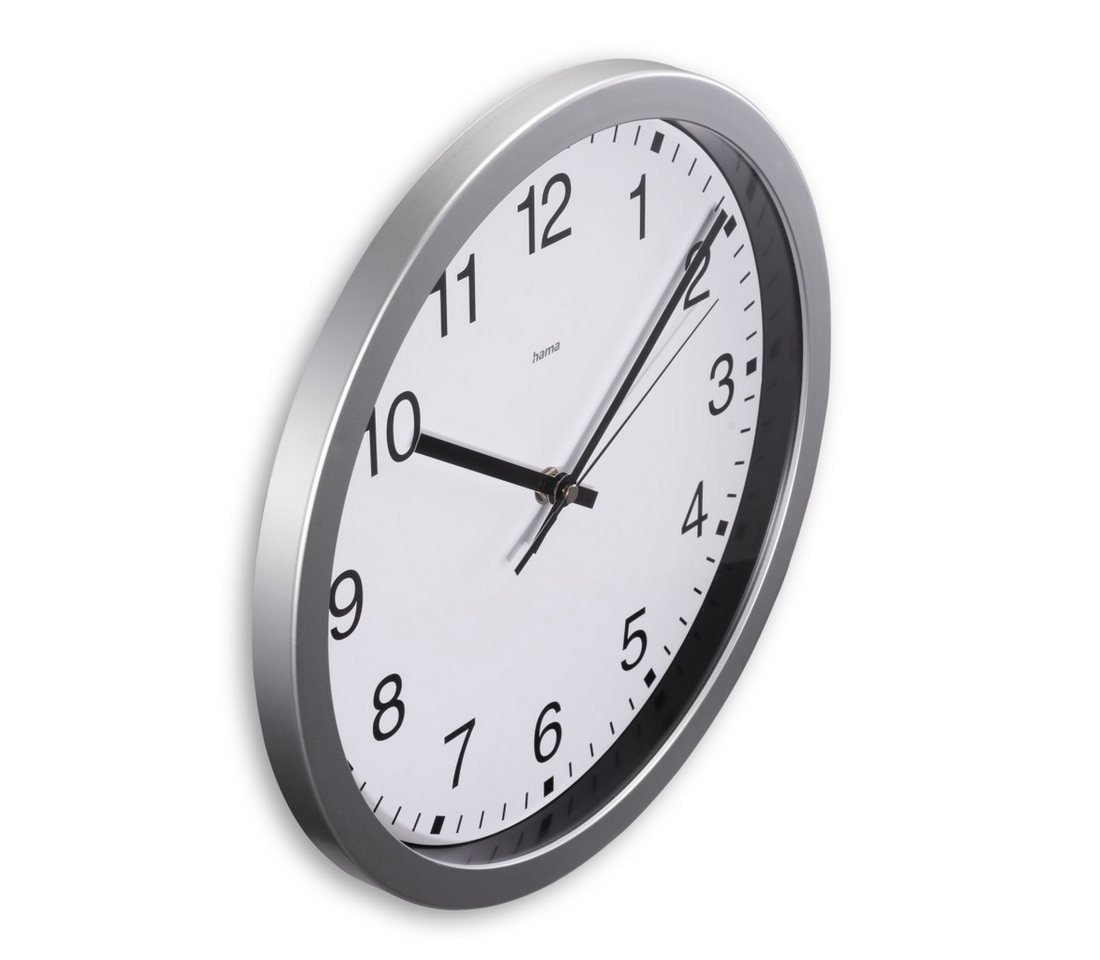 Hama Wanduhr Wanduhr "Mallorca", Ø 30 cm, Silber – Bild 2 von 3