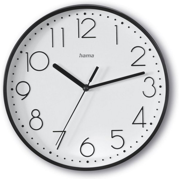 Hama Wanduhr Wanduhr "Salina", Ø 22 cm, ohne Ticken (geräuscharm)