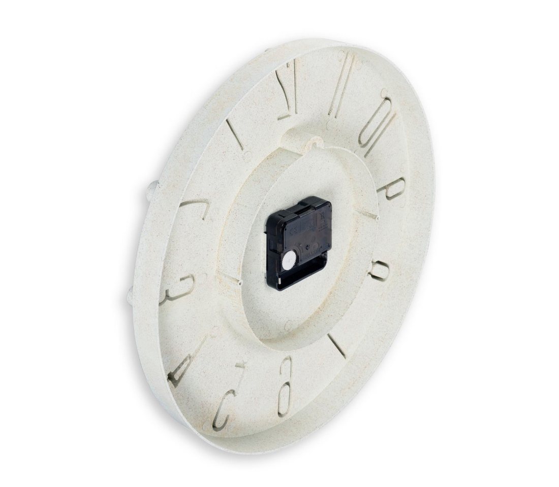 Hama Wanduhr Uhr "Korfu", Ø 30 cm, ohne Ticken, Beige (3D-Ziffern, geräuscharm) – Bild 3 von 3
