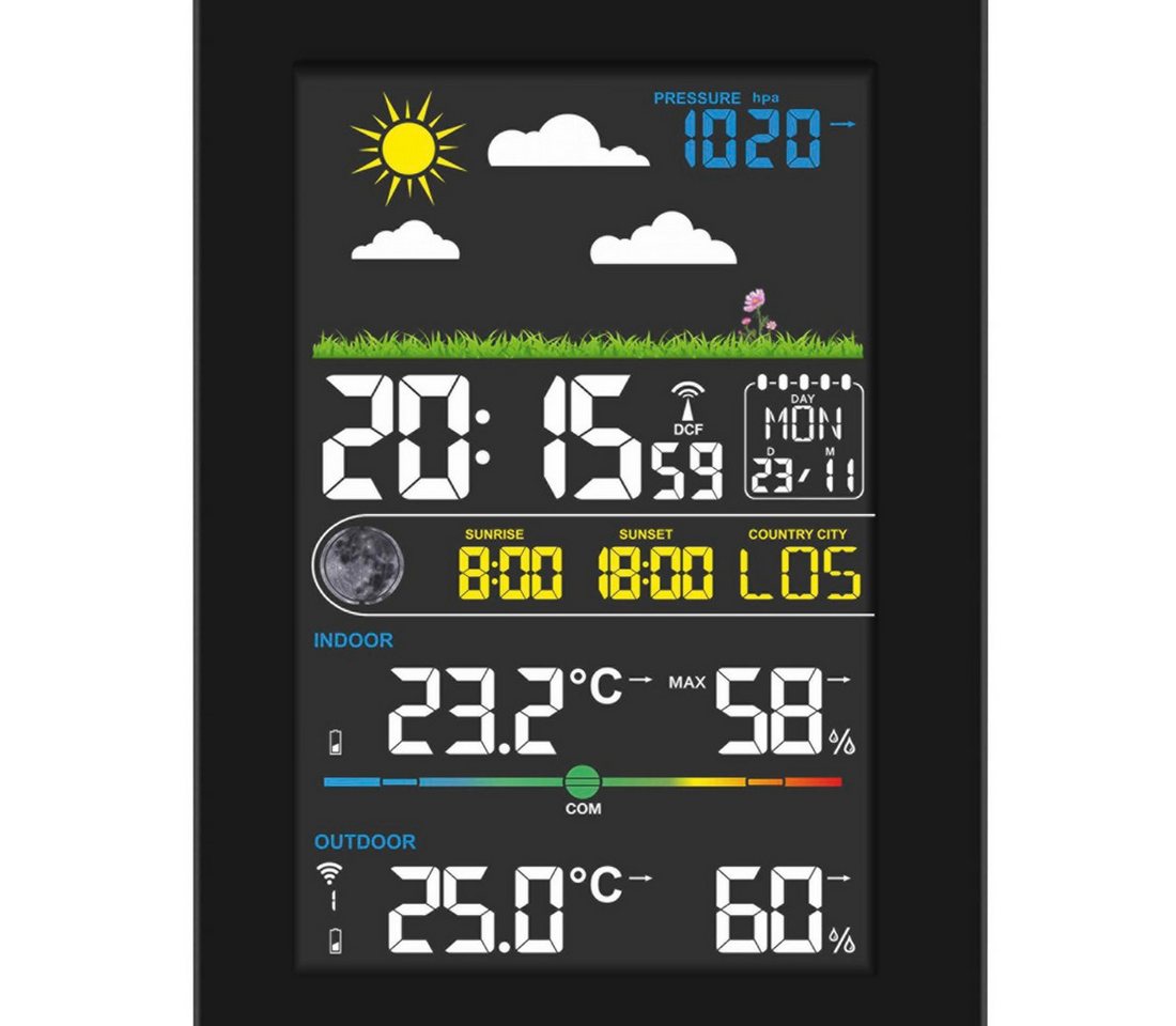 Hama Wetterstation Funk mit Außensensor (digital, Vorhersage) Wetterstation (innen und außen) – Bild 2 von 5