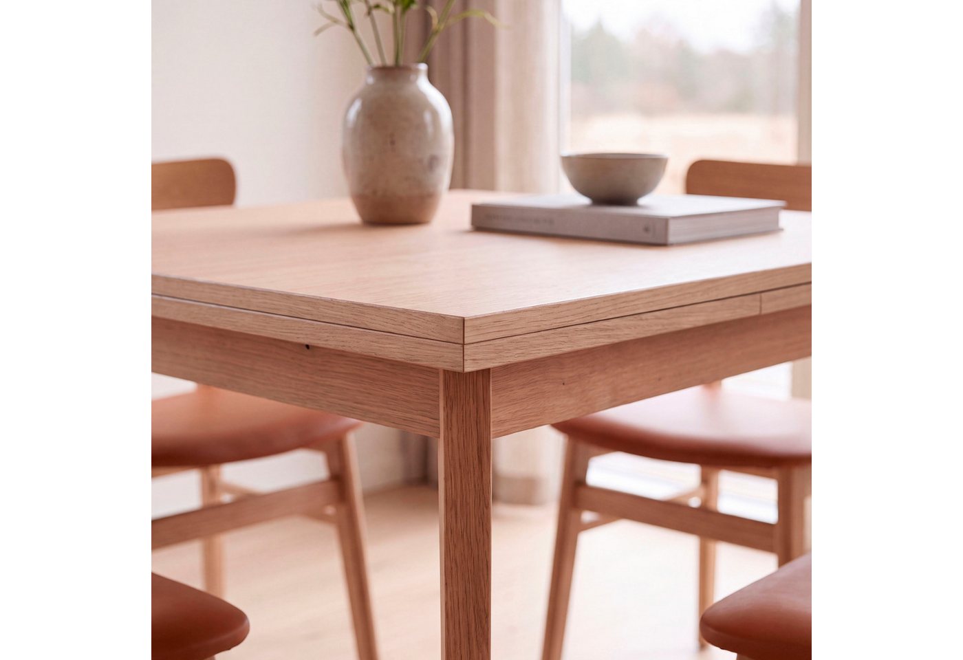 Hammel Furniture Esstisch Esstisch Basic– ausziehbar, dänisches Design, mit Einlegeplatten, Flexibel erweiterbar 90–164 cm – stabil aus Massivholz – Bild 5 von 5