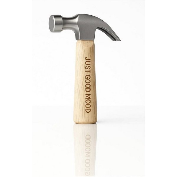 JUSTGOODMOOD Hammer JUSTGOODMOOD Mini Hammer Stahlhammerkopf Echtholzgriff Kompakt Robust (1-St)