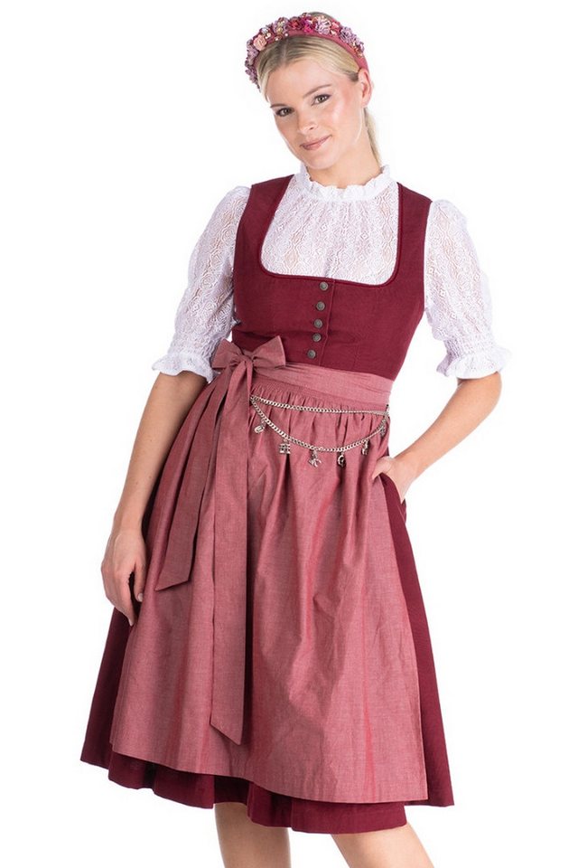 Hammerschmid Dirndl Cord Dirndl 2tlg. - ALMSEE - dunkelrot – Bild 2 von 5