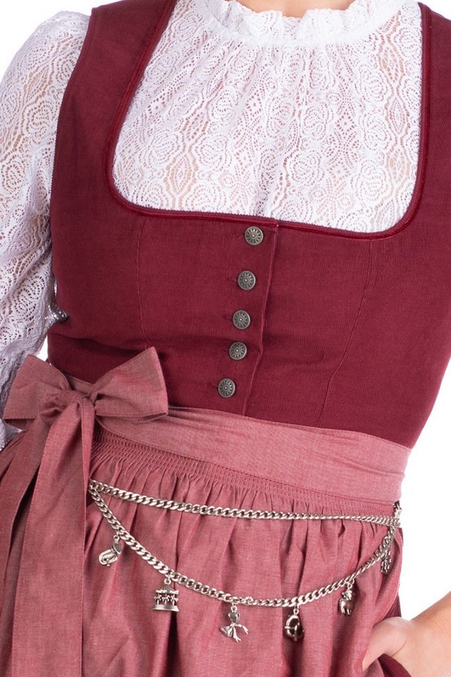 Hammerschmid Dirndl Cord Dirndl 2tlg. - ALMSEE - dunkelrot – Bild 3 von 5