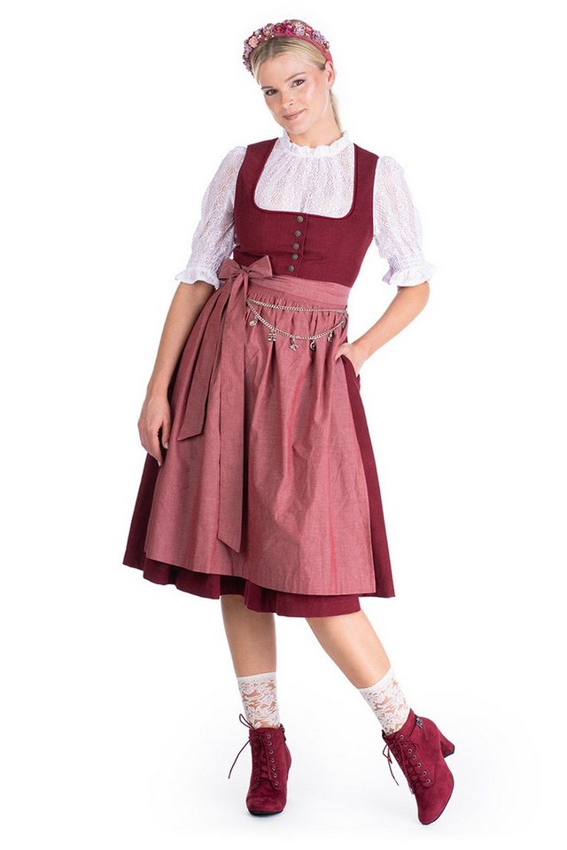 Hammerschmid Dirndl Cord Dirndl 2tlg. - ALMSEE - dunkelrot – Bild 5 von 5