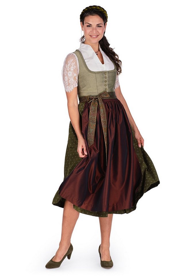 Hammerschmid Dirndl Dirndl lang 2tlg. - PILLERSEE - helloliv/oliv/rost – Bild 4 von 5