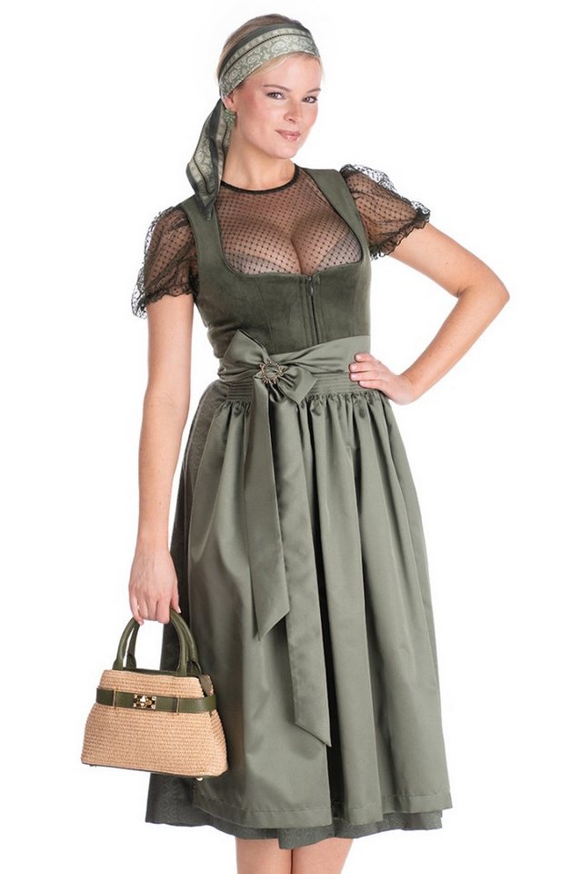 Hammerschmid Dirndl Samt Dirndl 2tlg. - THUMSEE - grün – Bild 2 von 5