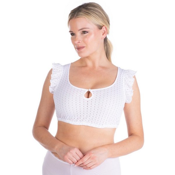 Hammerschmid Dirndlbluse Dirndlbluse - ELKE FA - weiß