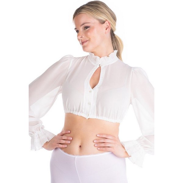 Hammerschmid Dirndlbluse Dirndlbluse - NADJA LA - schwarz, ecru