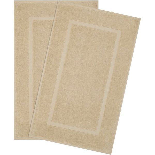HAMMETEX Badematte Hotelmatte, Duschvorleger, Höhe 5 mm, rutschhemmend beschichtet, beidseitig nutzbar, Baumwolle, rechteckig, 2-teiliges Set, einfarbig, 100% B