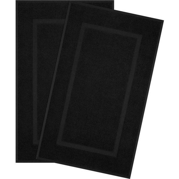 HAMMETEX Badematte Hotelmatte, Duschvorleger, Höhe 5 mm, rutschhemmend beschichtet, beidseitig nutzbar, Baumwolle, rechteckig, 2-teiliges Set, einfarbig, 100% B