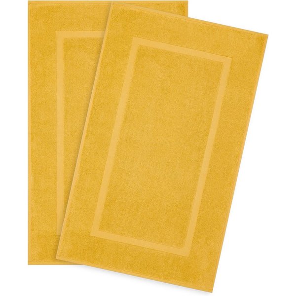 HAMMETEX Badematte Hotelmatte, Duschvorleger, Höhe 5 mm, rutschhemmend beschichtet, beidseitig nutzbar, Baumwolle, rechteckig, 2-teiliges Set, einfarbig, 100% B