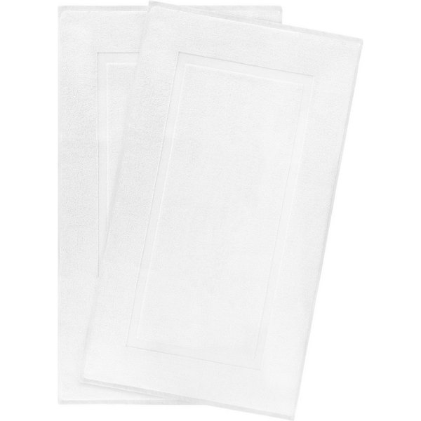 HAMMETEX Badematte Hotelmatte, Duschvorleger, Höhe 5 mm, rutschhemmend beschichtet, beidseitig nutzbar, Baumwolle, rechteckig, 2-teiliges Set, einfarbig, 100% B