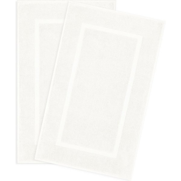 HAMMETEX Badematte Hotelmatte, Duschvorleger, Höhe 5 mm, rutschhemmend beschichtet, beidseitig nutzbar, Baumwolle, rechteckig, 2-teiliges Set, einfarbig, 100% B