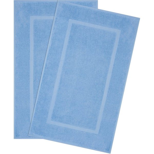 HAMMETEX Badematte Hotelmatte, Duschvorleger, Höhe 5 mm, rutschhemmend beschichtet, beidseitig nutzbar, Baumwolle, rechteckig, 2-teiliges Set, einfarbig, 100% B