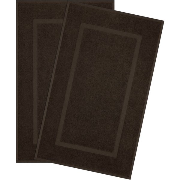 HAMMETEX Badematte Hotelmatte, Duschvorleger, Höhe 5 mm, rutschhemmend beschichtet, beidseitig nutzbar, Baumwolle, rechteckig, 2-teiliges Set, einfarbig, 100% B