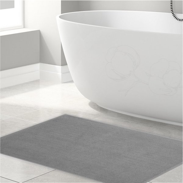 HAMMETEX Badematte rutschfeste Badvorleger, Hotelmatte, Höhe 7,5 mm, rutschhemmend beschichtet, strapazierfähig, Baumwolle, rechteckig, einfarbig, 100% Baumwoll