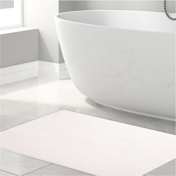 HAMMETEX Badematte rutschfeste Badvorleger, Hotelmatte, Höhe 7,5 mm, rutschhemmend beschichtet, strapazierfähig, Baumwolle, rechteckig, einfarbig, 100% Baumwoll