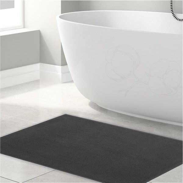 HAMMETEX Badematte rutschfeste Badvorleger, Hotelmatte, Höhe 7,5 mm, rutschhemmend beschichtet, strapazierfähig, Baumwolle, rechteckig, einfarbig, 100% Baumwoll