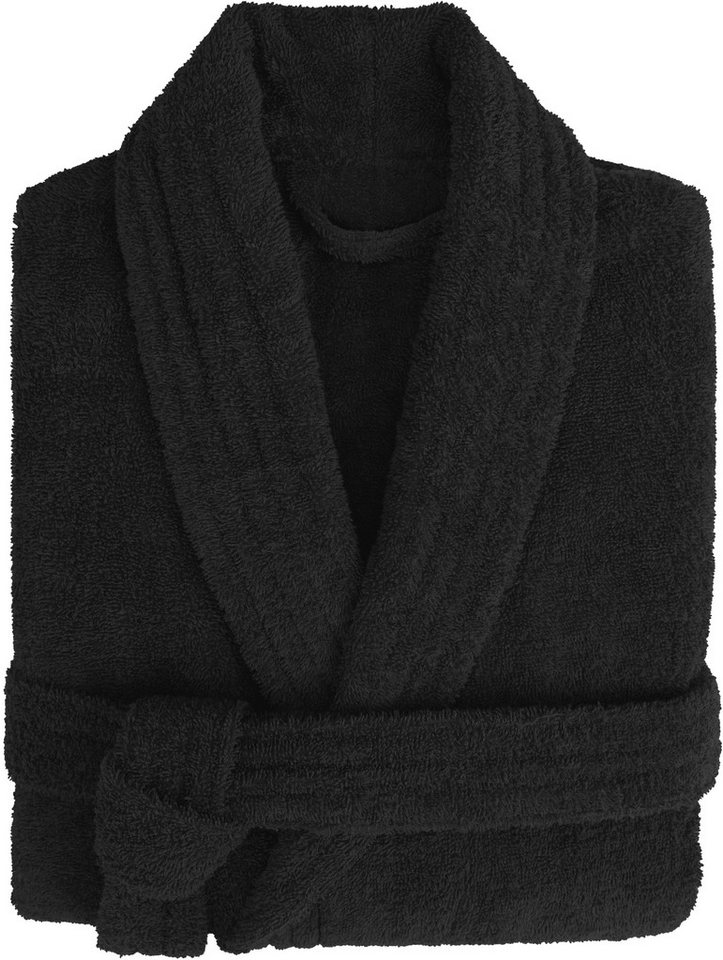 HAMMETEX Damenbademantel Ren, 100% Baumwolle, Langform, Baumwolle, Schalkragen, Gürtel, 380 g/m² Frottee Bademantel mit Taschen – Saugfähig & Weich – Bild 2 von 5