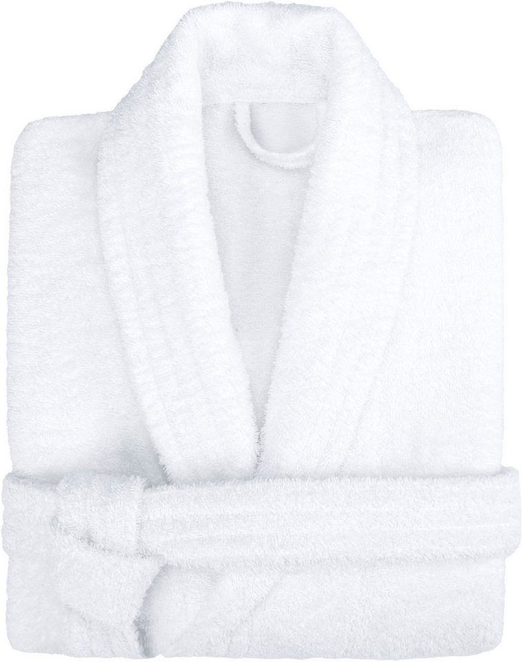 HAMMETEX Damenbademantel Ren, 100% Baumwolle, Langform, Baumwolle, Schalkragen, Gürtel, 380 g/m² Frottee Bademantel mit Taschen – Saugfähig & Weich – Bild 2 von 5