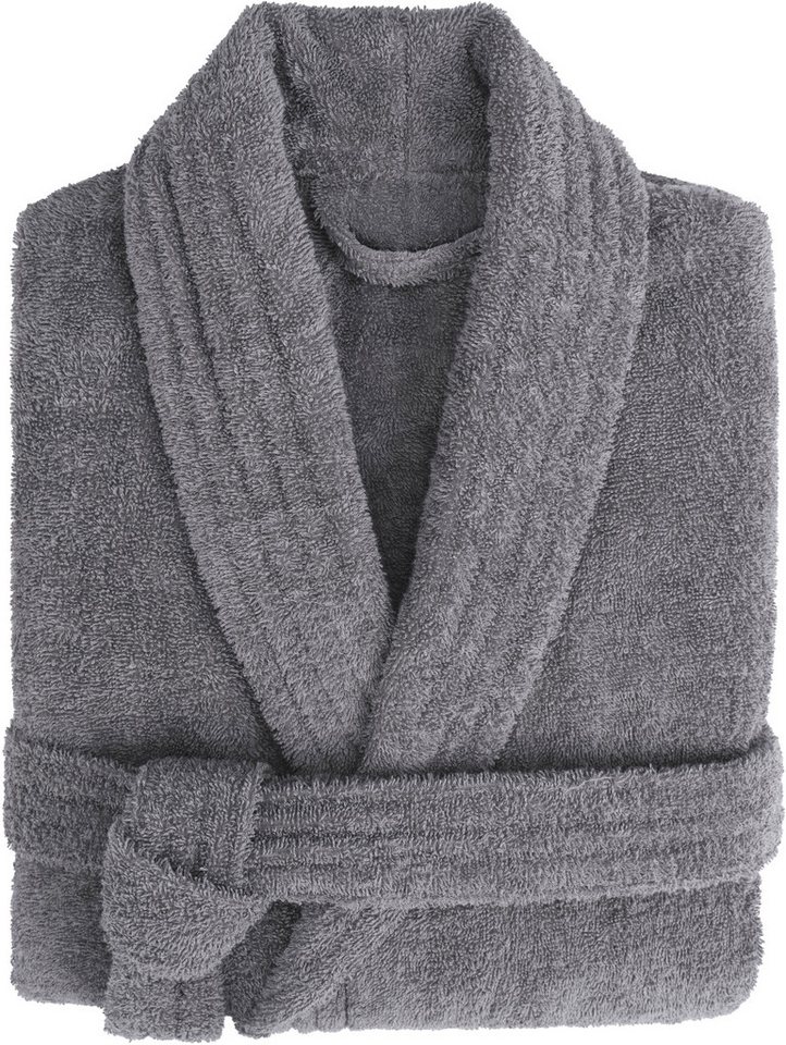 HAMMETEX Damenbademantel Ren, 100% Baumwolle, Langform, Baumwolle, Schalkragen, Gürtel, 380 g/m² Frottee Bademantel mit Taschen – Saugfähig & Weich – Bild 2 von 5
