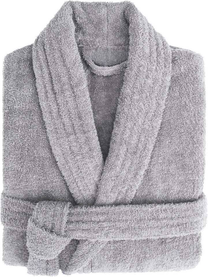 HAMMETEX Damenbademantel Ren, 100% Baumwolle, Langform, Baumwolle, Schalkragen, Gürtel, 380 g/m² Frottee Bademantel mit Taschen – Saugfähig & Weich – Bild 2 von 5