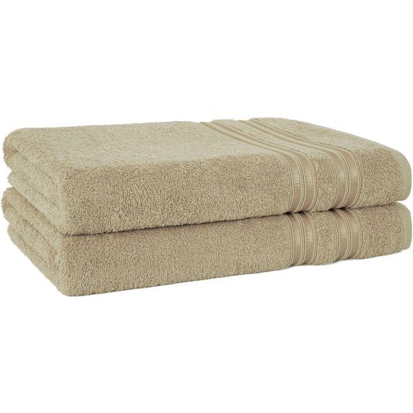 HAMMETEX Duschtuch 2er Set Badetücher 70x140 cm, 100% Baumwolle, Weich & Saugstark, Frottier (Set, 2-St), mit Bordüre, einfarbig, weich