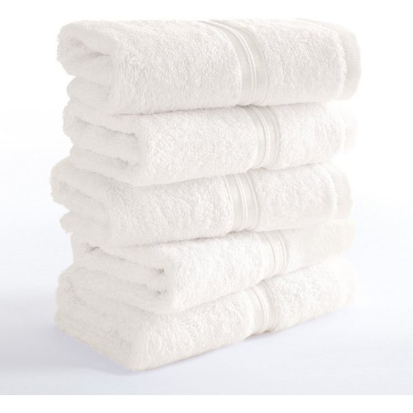 HAMMETEX Gästehandtücher 5er Set, 30x50 cm, weich & saugstark, 100% Baumwolle, Frottier (5-St), mit Bordüre, einfarbig, Schlaufe, 100% Baumwolle Frottee