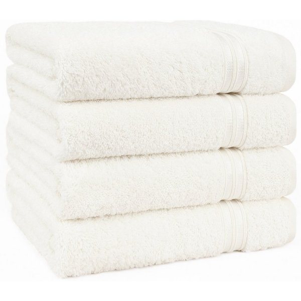 HAMMETEX Handtuch Set 4er Set Handtücher 50x100 cm, 100% Baumwolle, Weich & Saugstark, Frottier (Set, 4-St), mit Bordüre, einfarbig, weich