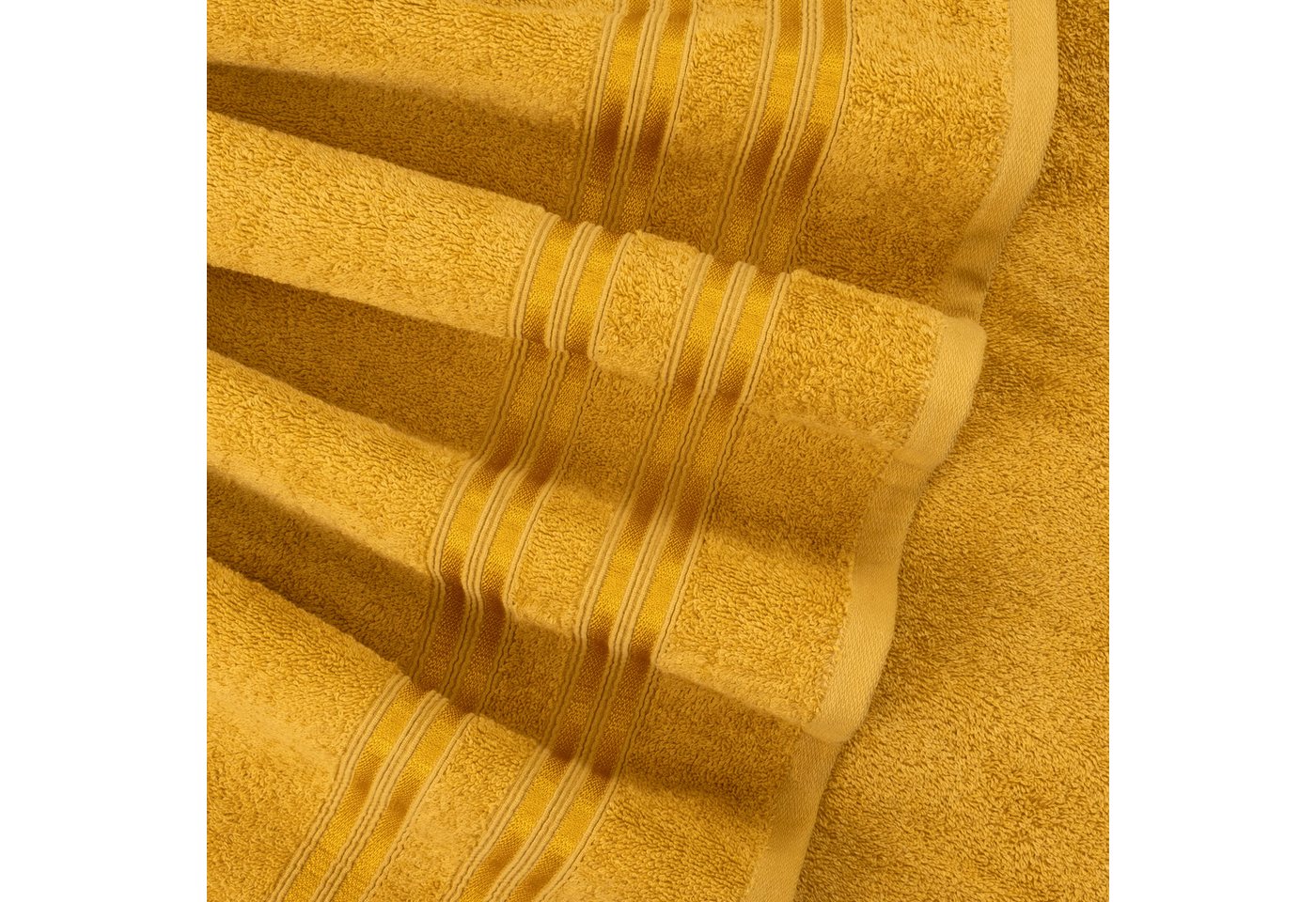 HAMMETEX Handtuch Set 6-teiliges Handtuch Set, 100% Baumwolle, Weich & Saugstark, Frottier (Set, 6-St), mit Bordüre, einfarbig, weich – Bild 4 von 5