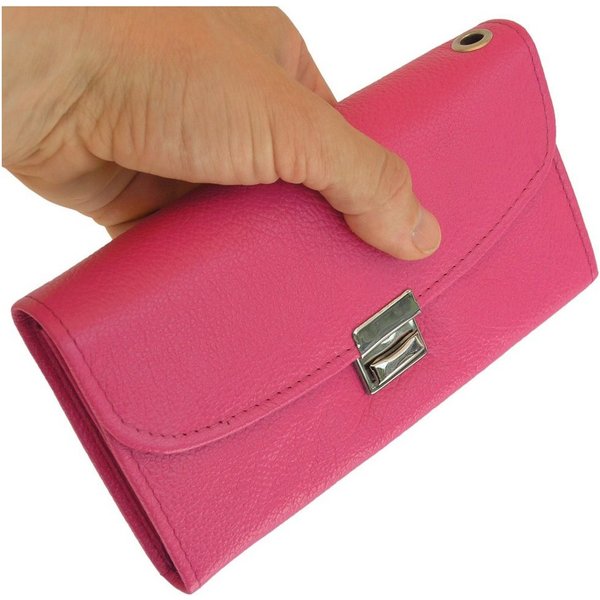 Hamosons Kellnerbörse Profi Kellnerbörse, Kellnerbeldbeutel, Nappa-Leder, Pink, Hamosons